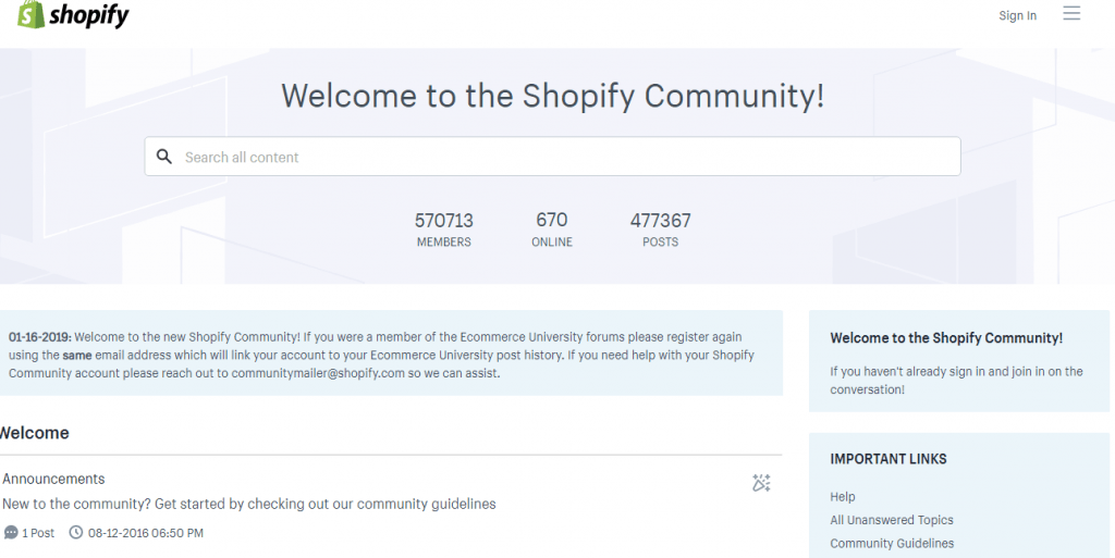 shopify forum